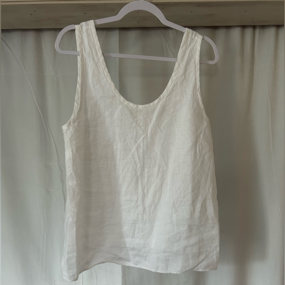 Everlane white linen tank NWOT